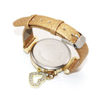Women Girl Bling Crystal Dial Quartz Analog Leather Bracelet Wrist Watche - Toplen