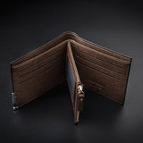 Mens Luxury Soft Leather Wallet With Zip - Toplen