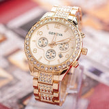 Luxury Women Stainless Steel Watch Ladies Crystal Quartz Analog Bracelet Watches - Toplen
