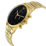 Emporio Armani AR1893 Black Dial Gold Strap Watch - Toplen