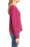 Women Autumn Winter Solid Color Sweater Loose Knit Tops - Toplen