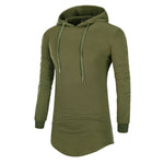 Men's Casual Long Sleeve Hooded Shirts Slim Fit Top - Wishmid